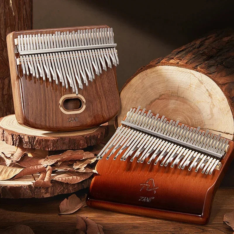 Wood Kalimba — 34 Keys with Carrying Case